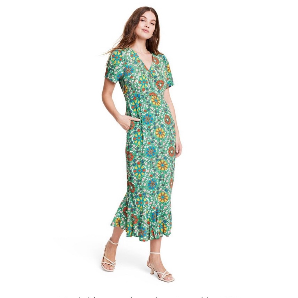 RHODE X Target NWT Women’s Zinnia Floral Print Short Sleeve Mini Dress
